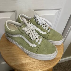 Light Green Suede Vans